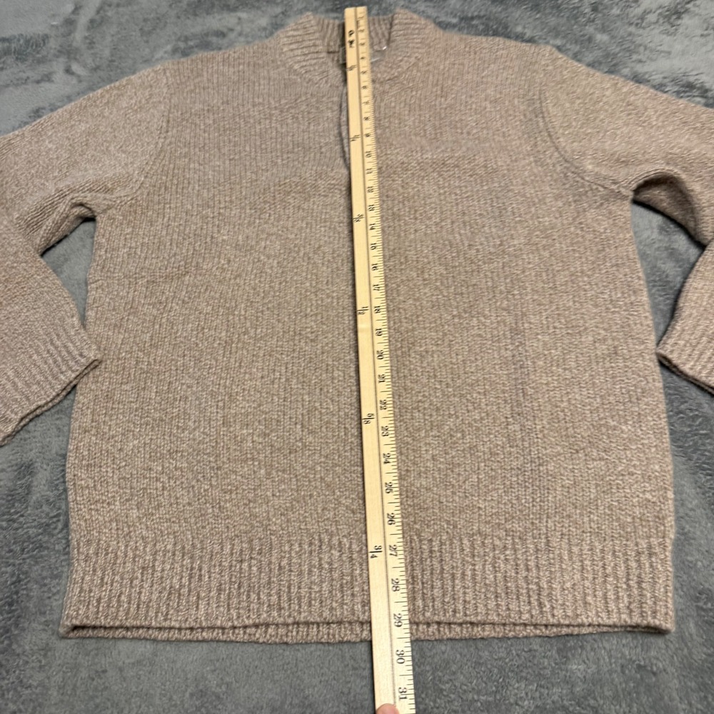 LL Bean Mens Classic Ragg Lambswool Henley Sweater Oatmeal Beige 285174 Sz L NEW - Picture 5 of 7